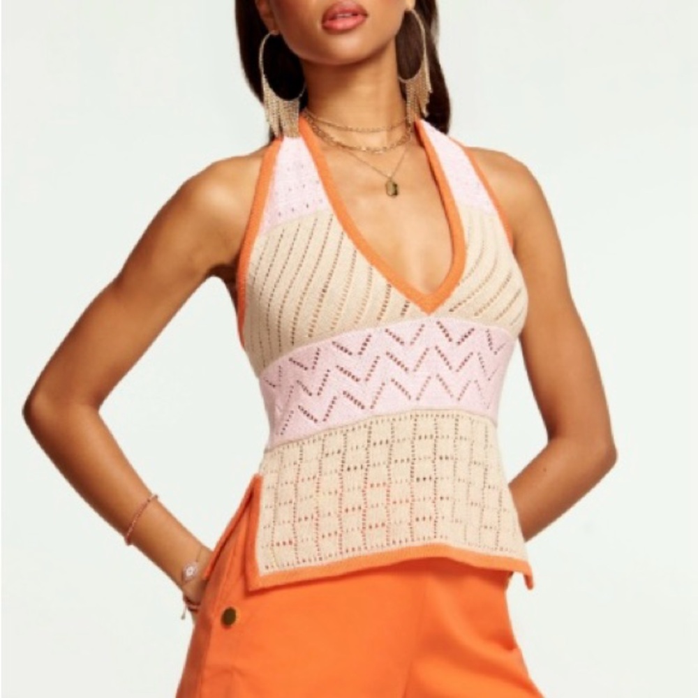 Ramy Brook crochet halter top